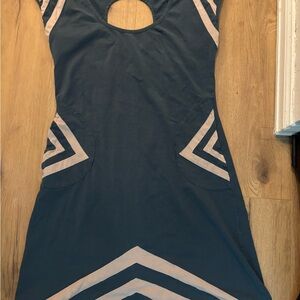 Synergy Organic Clothing Backless Blue and Pink Dress